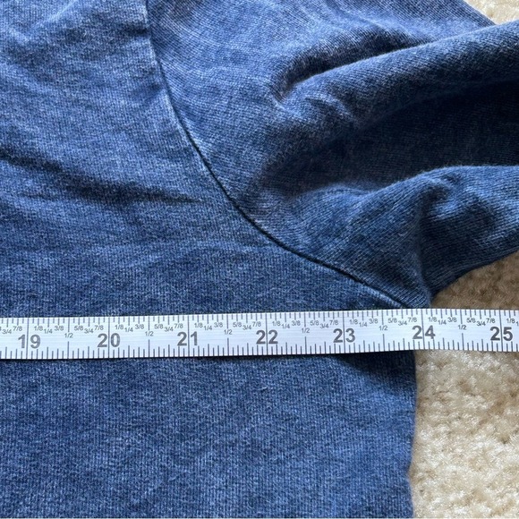 T.La By Anthropologie Quarter Zip Hoodie Women's Size L Washed Blue Pullover - Picture 6 of 8